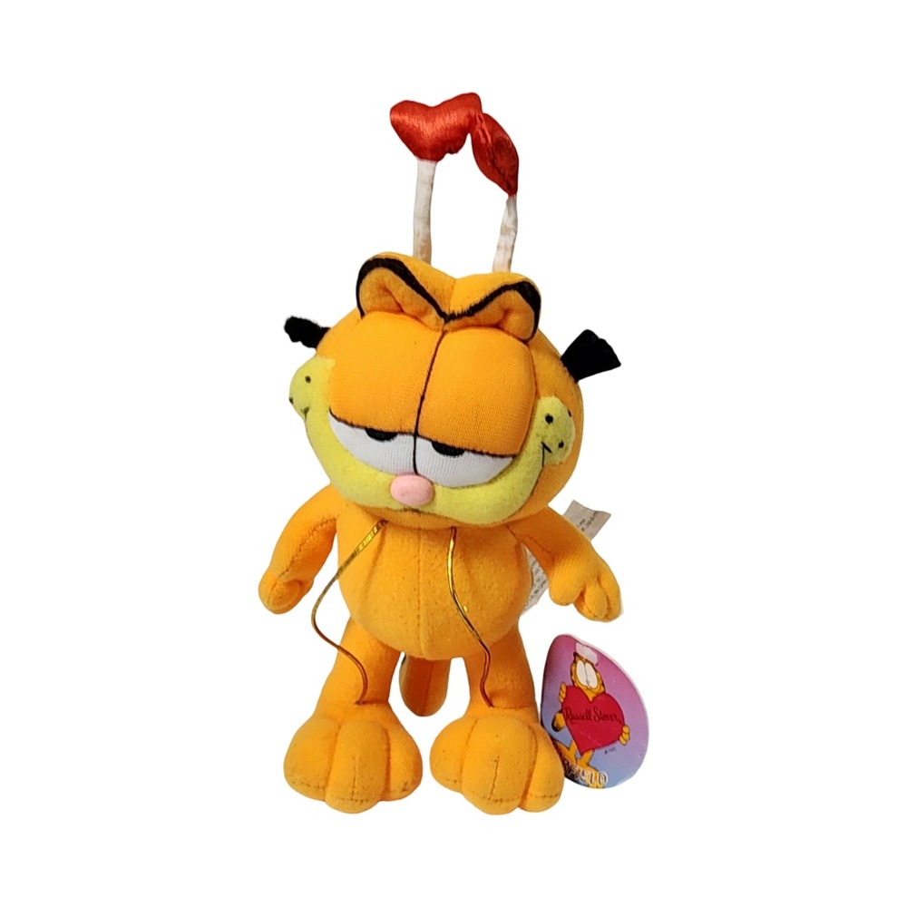 Garfield Valentine Plush‎ Play-By-Play Russell Stover Heart Antennae Orange 9"